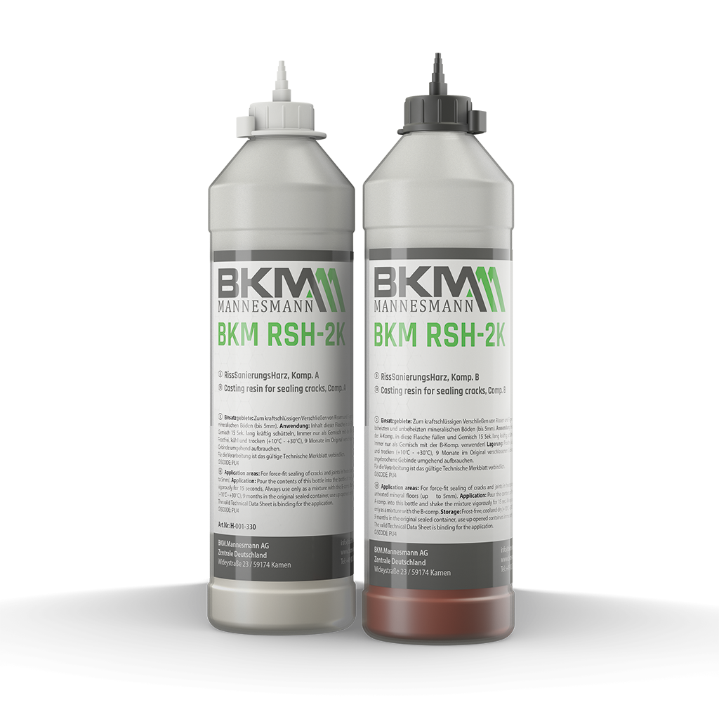 BKM RSH-2K Set - RissSanierungsHarz im Set, zweikomponentig, Flasche, Shaker