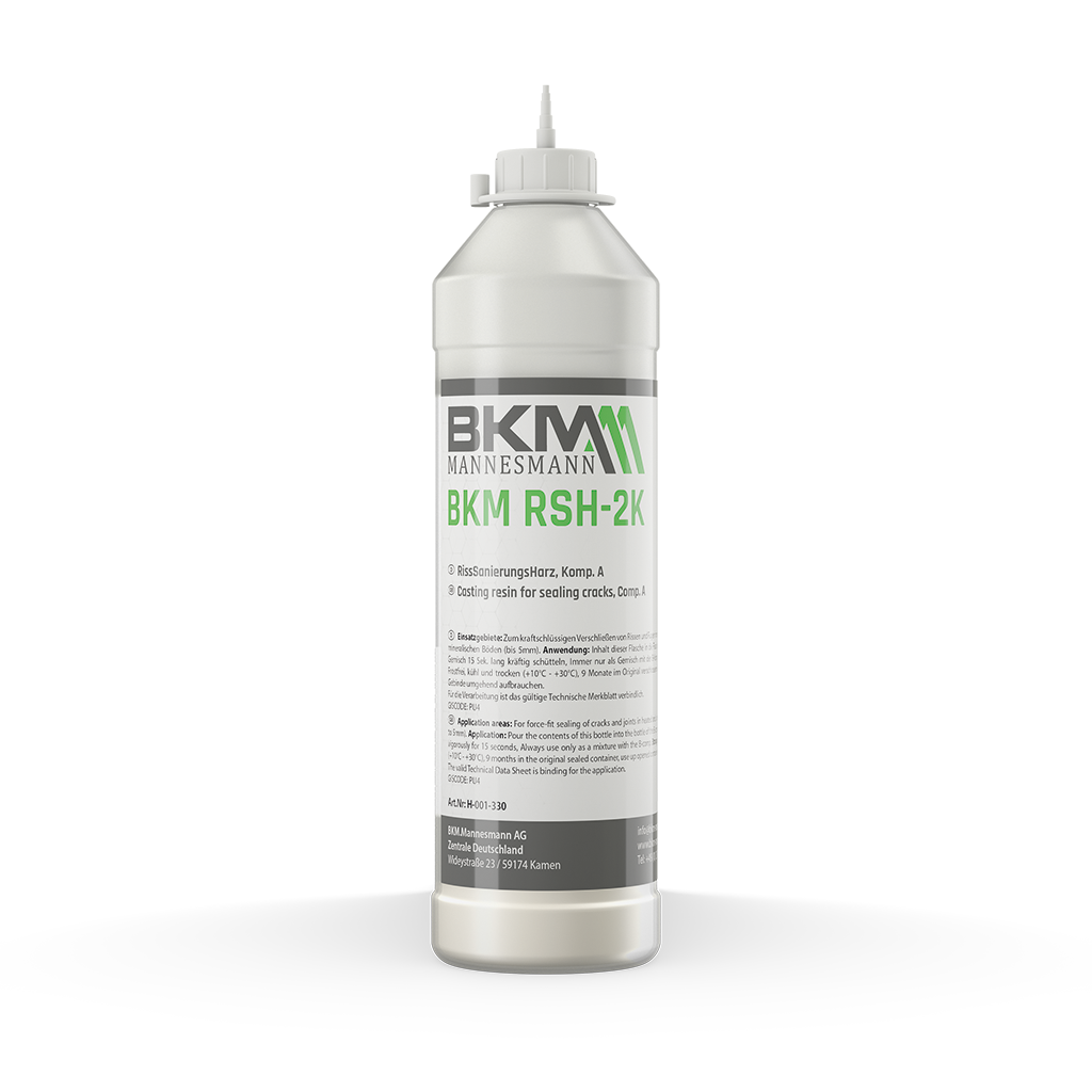 BKM RSH-2K Set - RissSanierungsHarz im Set, zweikomponentig, Zinn, Flasche, Shaker, Können, Spraydose