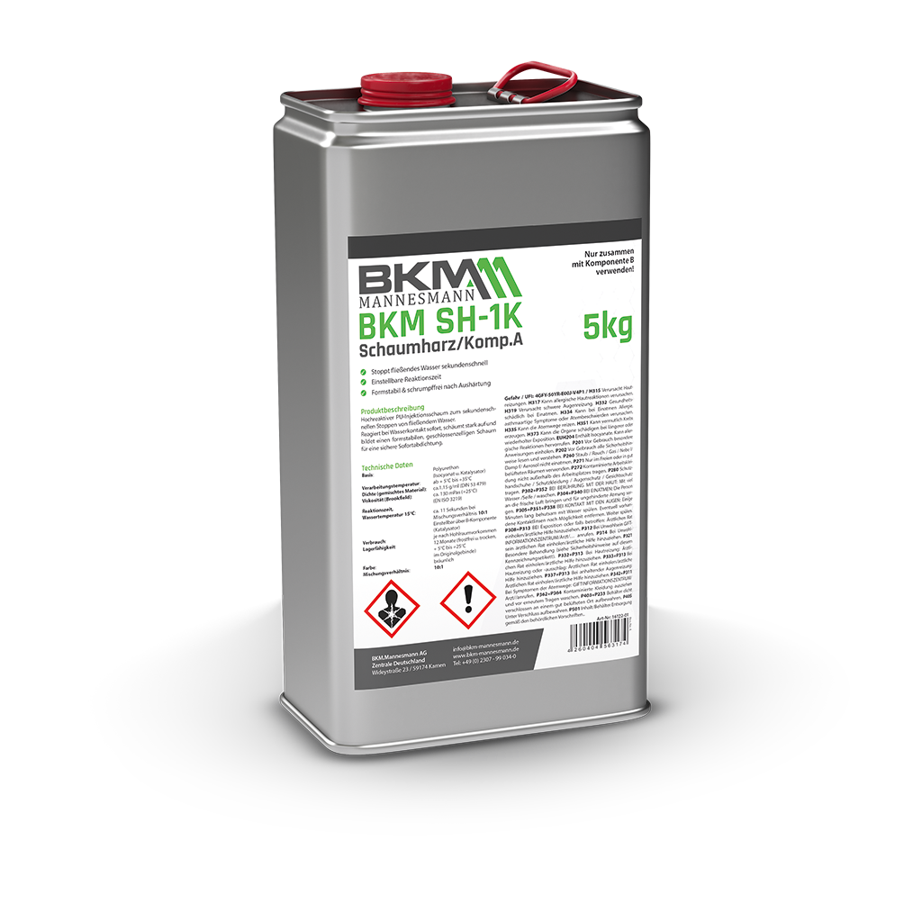 produkt_BKM_SH-1K_KompA_Schatten_DE.png Chemikalie, Schäumharz, Kunstharz, 5kg, Flüssigkunstharz